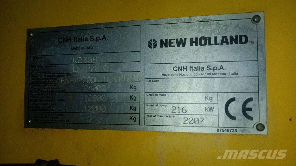 New Holland W 270 B Rataslaadurid