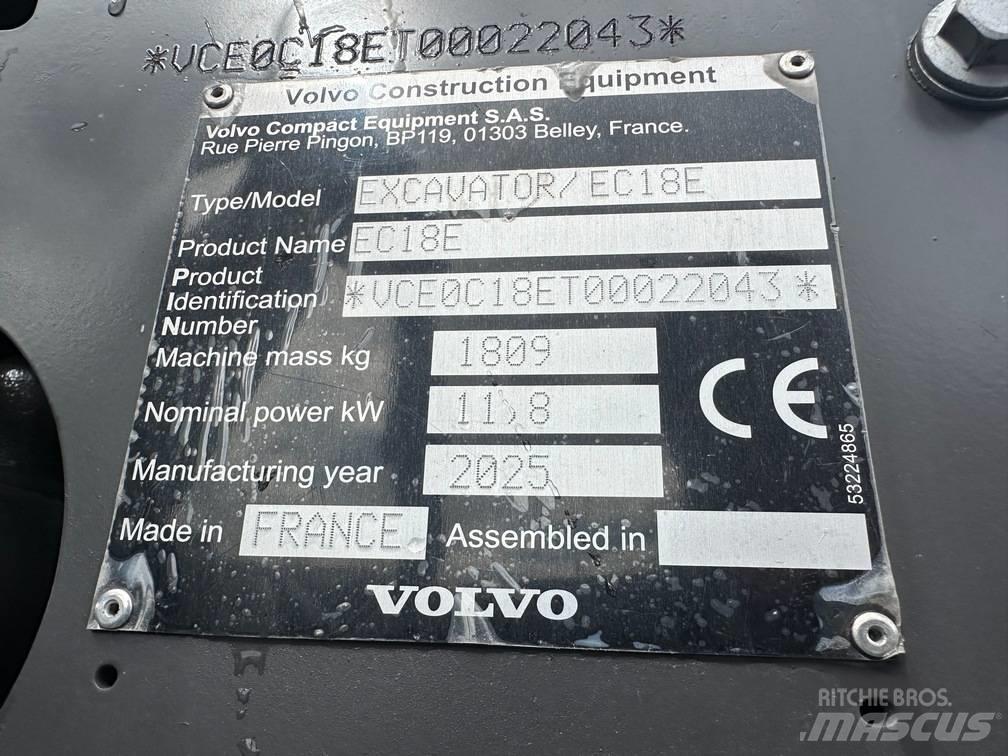 Volvo EC 18 E Miniekskavaatorid < 7 t