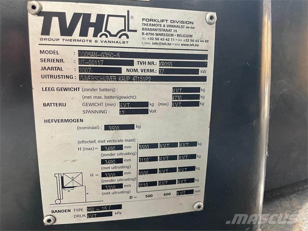 Doosan G35C-5 Gaasitõstukid
