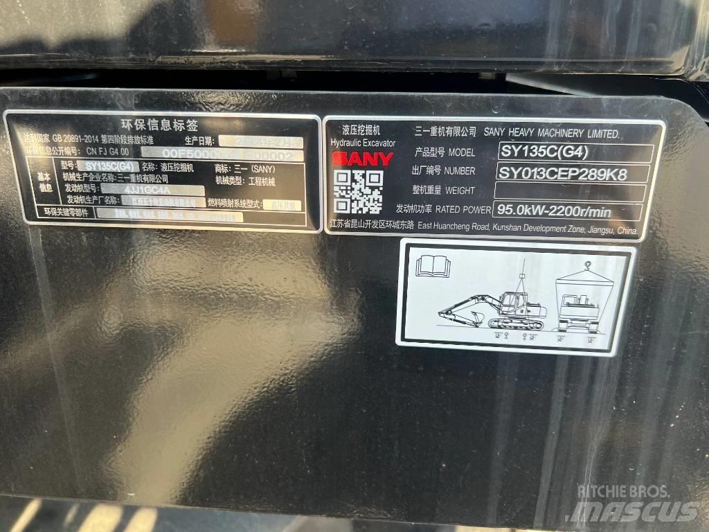 Sany SY 135 C Roomikekskavaatorid