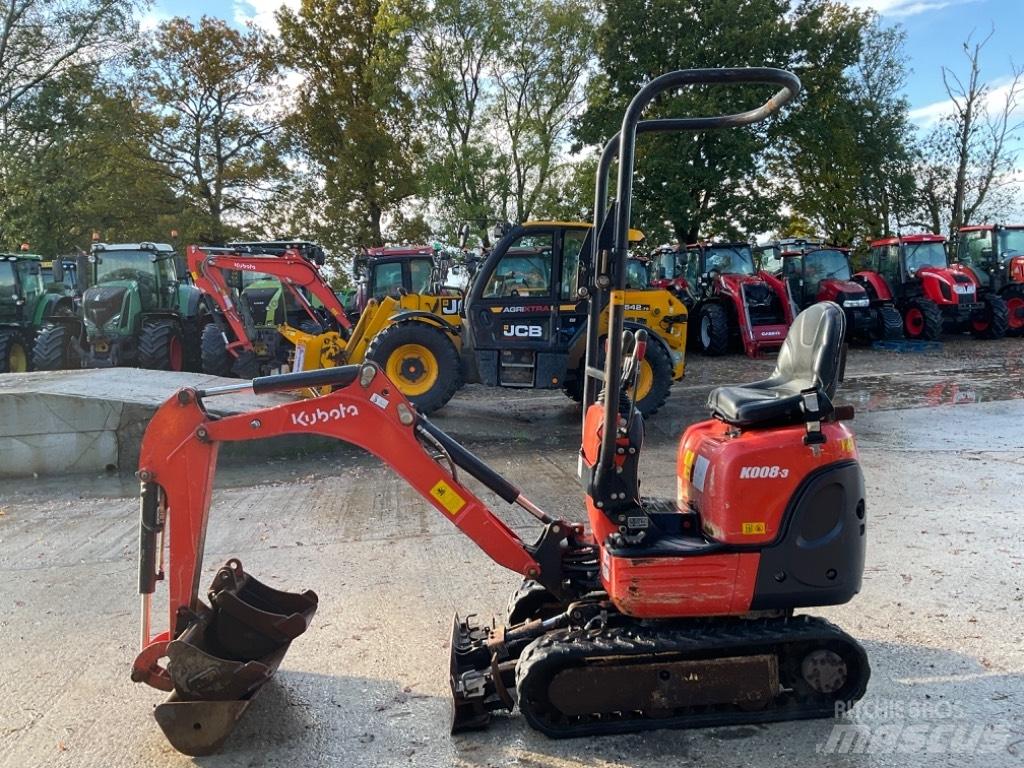 Kubota K 008-3 Miniekskavaatorid < 7 t