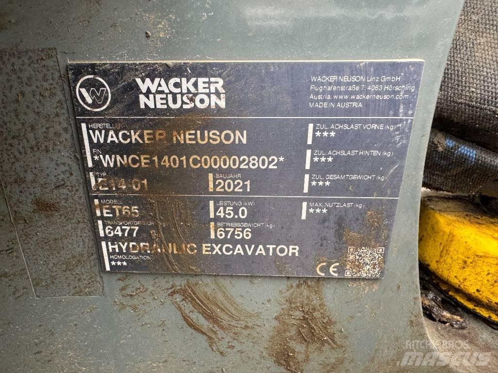 Wacker Neuson ET65 Roomikekskavaatorid