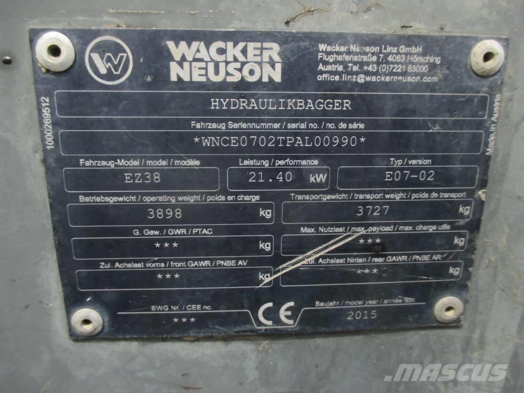 Wacker Neuson EZ 38 Roomikekskavaatorid