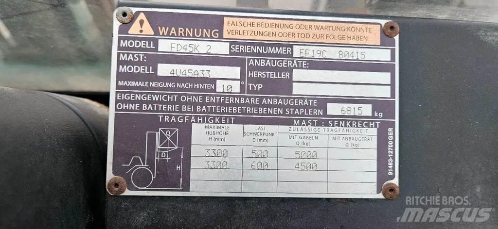 Mitsubishi FD 45 Kahveltõstukid - muud