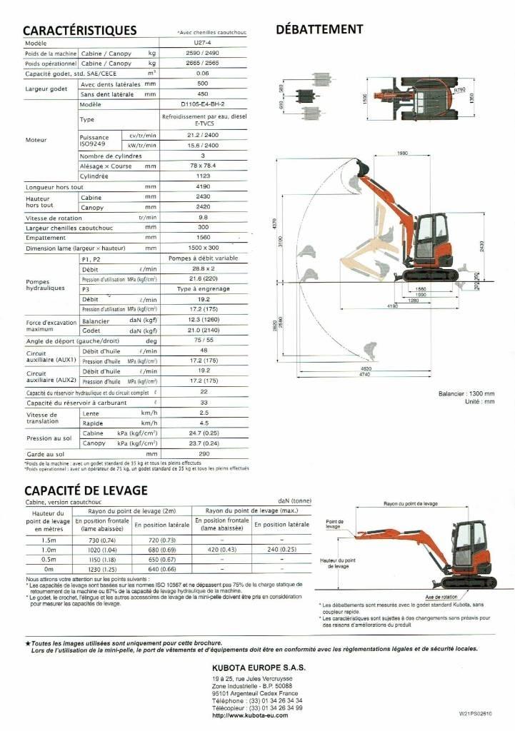 Kubota U 27-4 Miniekskavaatorid < 7 t