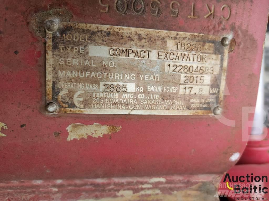 Takeuchi TB228 Miniekskavaatorid < 7 t