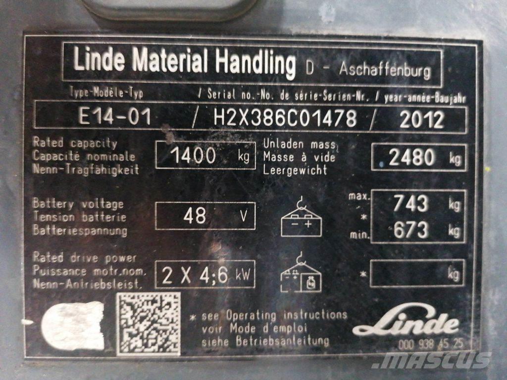 Linde E14-01 Elektritõstukid