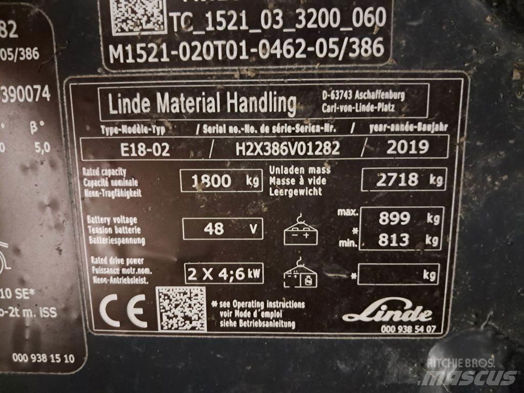 Linde E18-02 Elektritõstukid