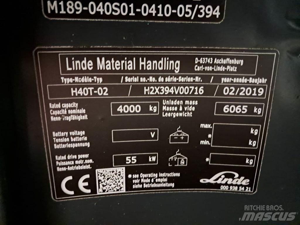 Linde H40T-02 Gaasitõstukid
