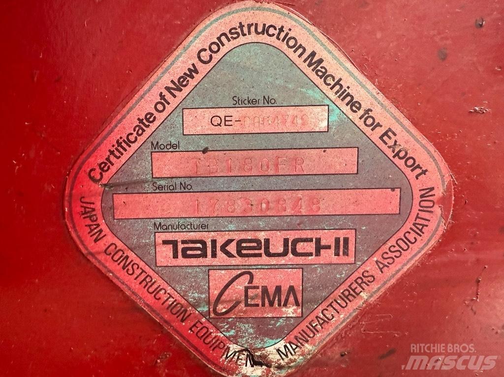 Takeuchi TB 180 FR Väikeekskavaatorid 7t-12t