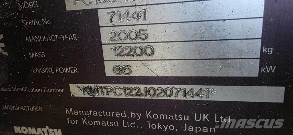 Komatsu PC 130-7K Roomikekskavaatorid