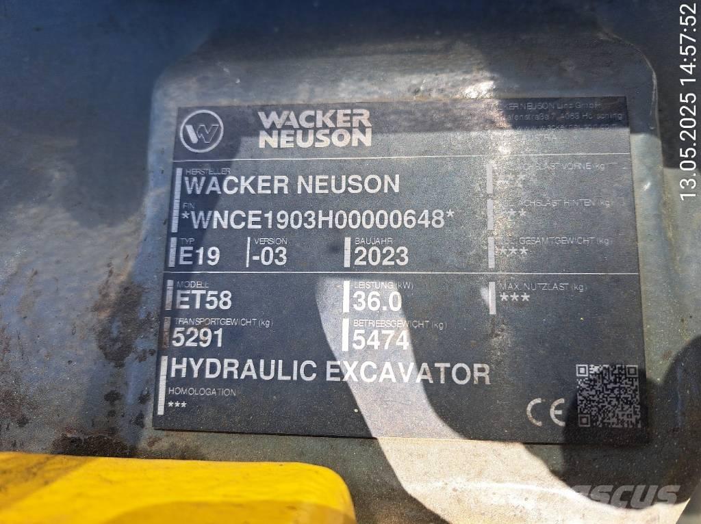 Wacker Neuson ET58 Roomikekskavaatorid