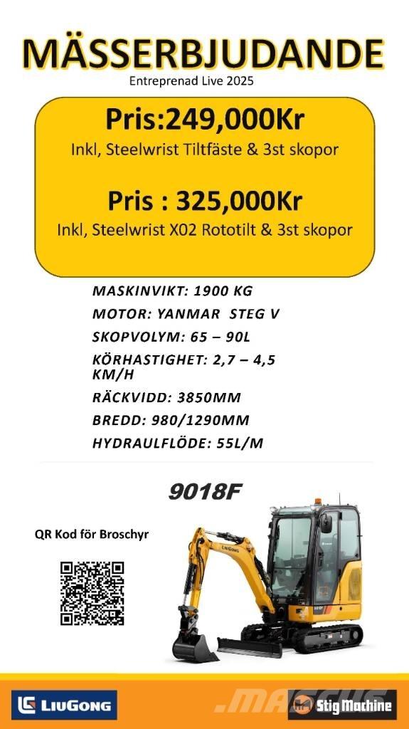 LiuGong 9018 F Miniekskavaatorid < 7 t