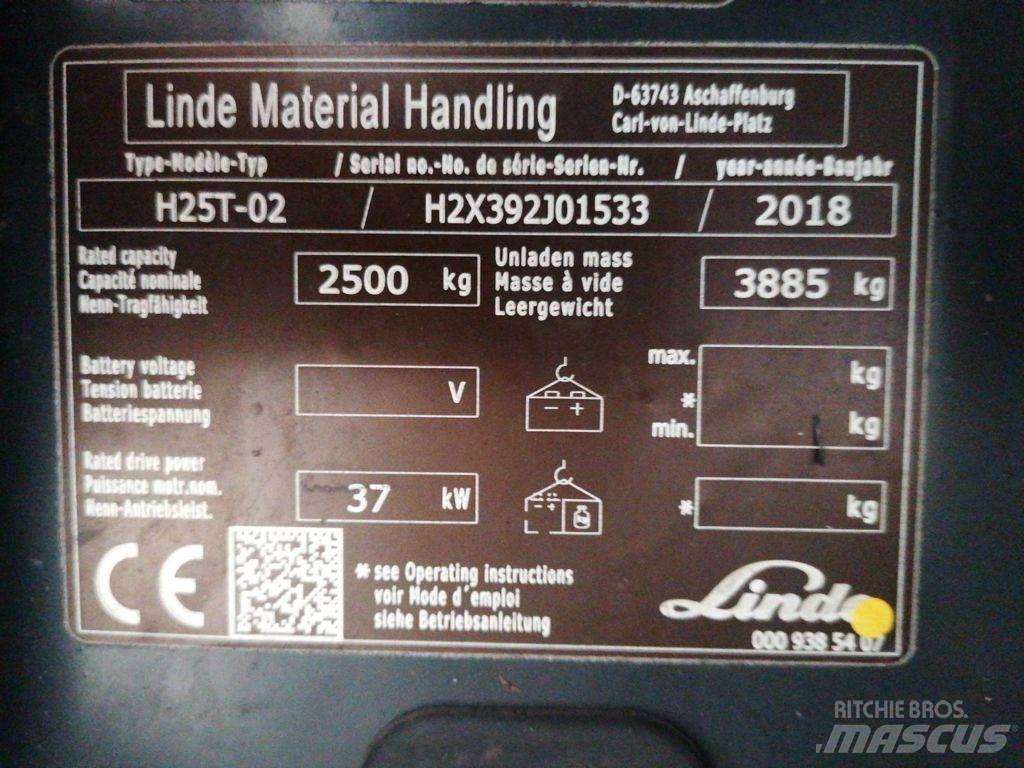 Linde H25T-02 Gaasitõstukid