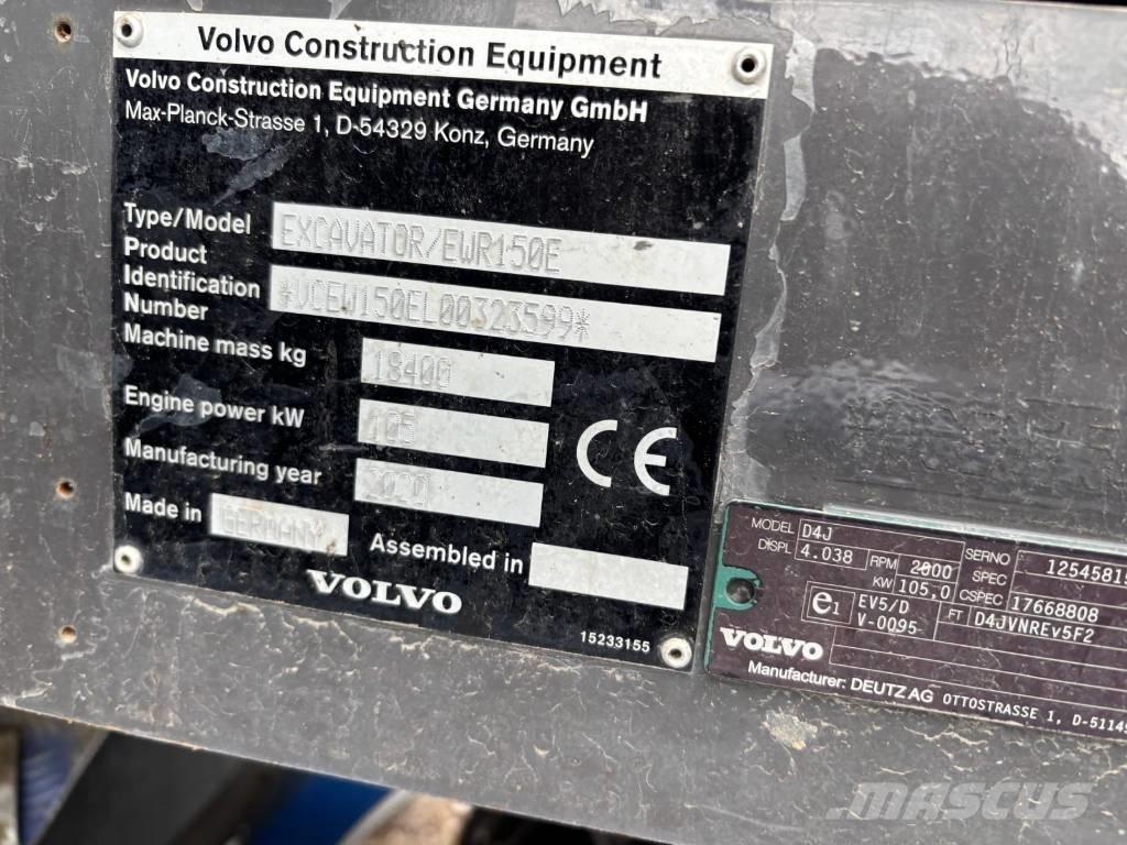 Volvo EWR 150 E Ratasekskavaatorid
