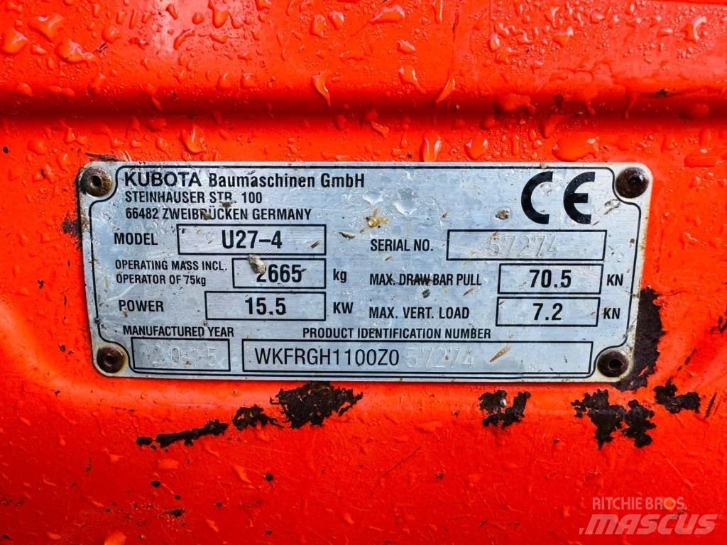 Kubota U 27-4 Miniekskavaatorid < 7 t