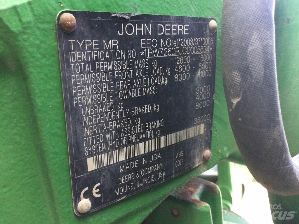 John Deere 7260R Traktorid
