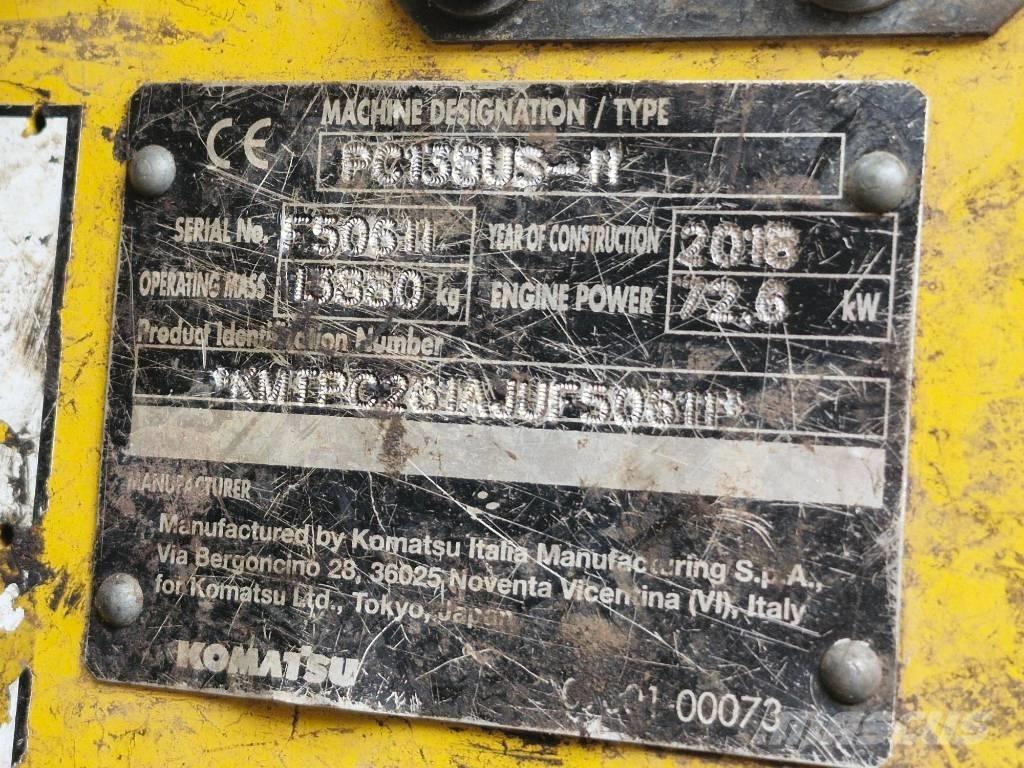 Komatsu PC 138 US-11 Roomikekskavaatorid