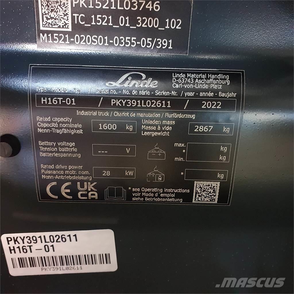 Linde H16T Gaasitõstukid