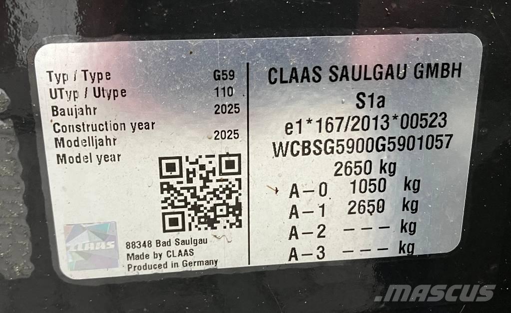 CLAAS Volto 1500 T Vaalutid ja kaarutid