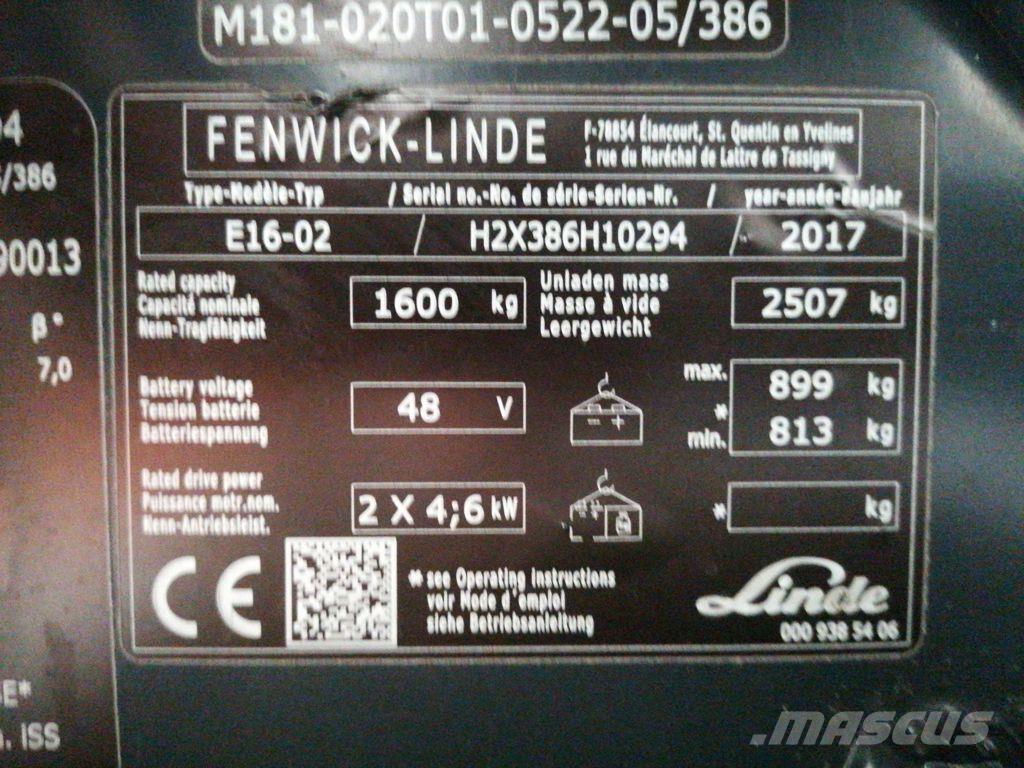 Linde E16 Elektritõstukid