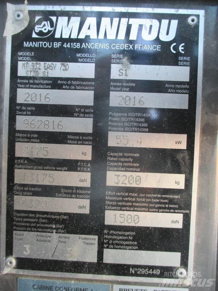 Manitou MT 932 Teleskooplaadurid