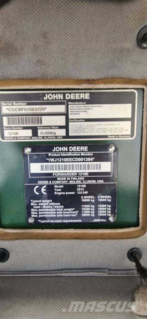 John Deere 1210 E Forwarderid