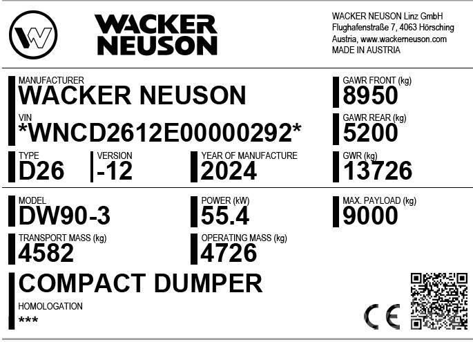 Wacker Neuson DW90-3 Väikekallurid