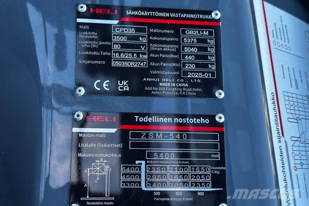 Heli CPD 35 Elektritõstukid