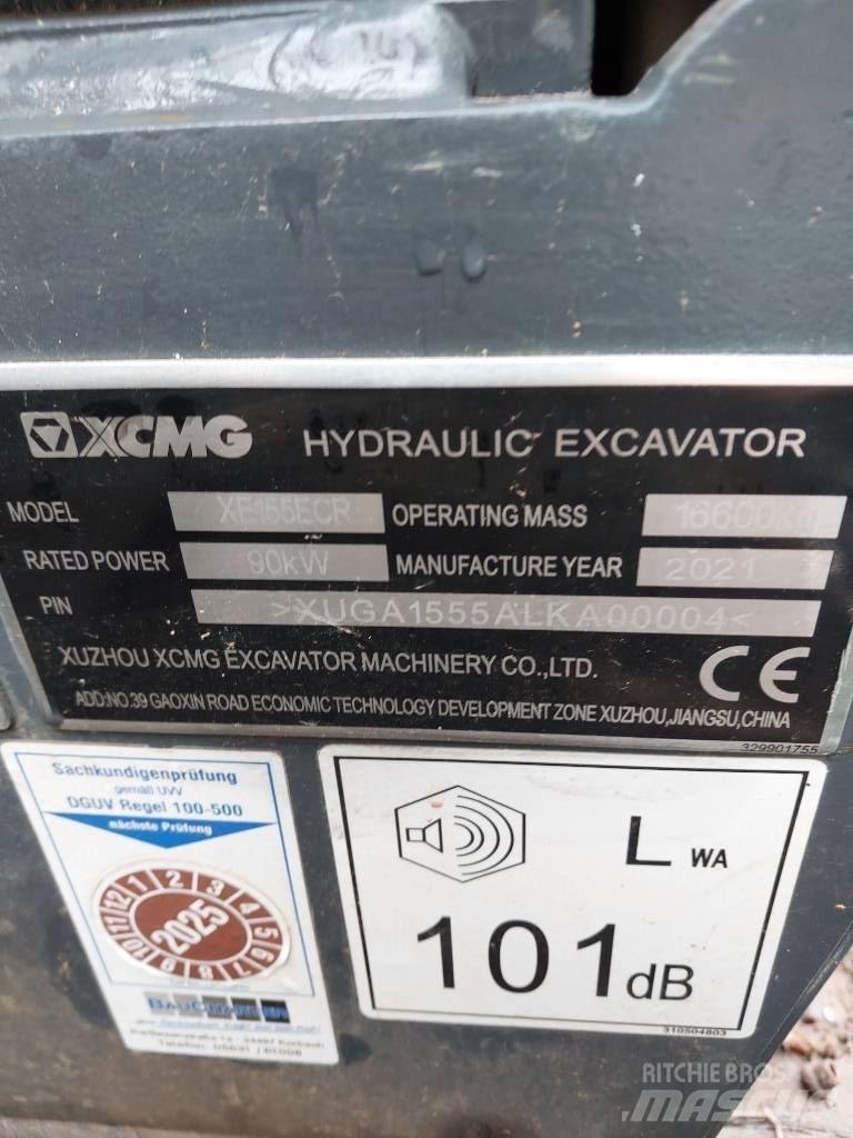 XCMG XE 155 ECR Roomikekskavaatorid