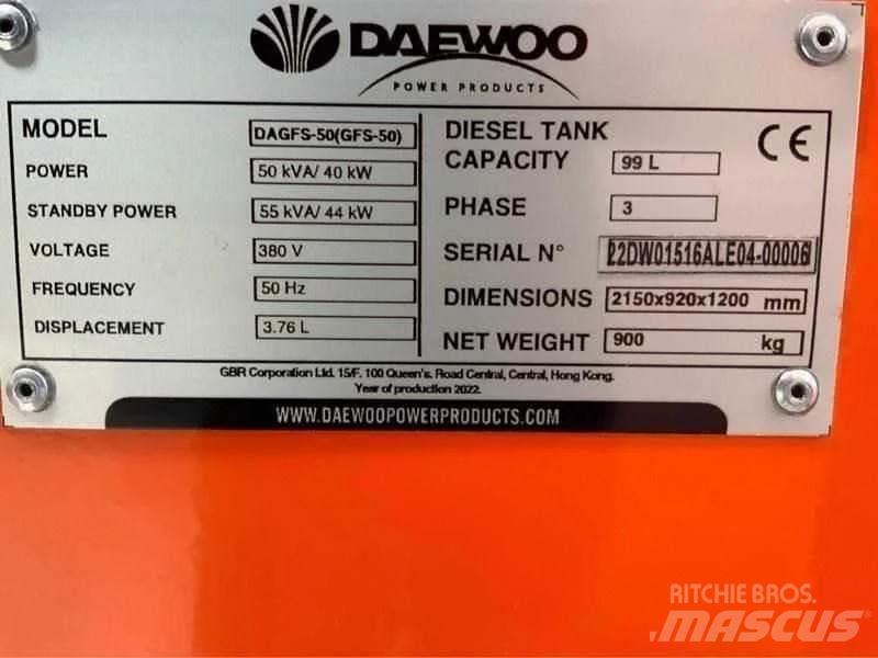 Daewoo DAGFS-50 Diiselgeneraatorid