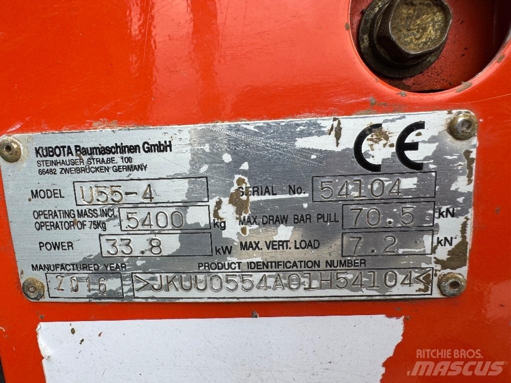 Kubota U 55-4 Miniekskavaatorid < 7 t
