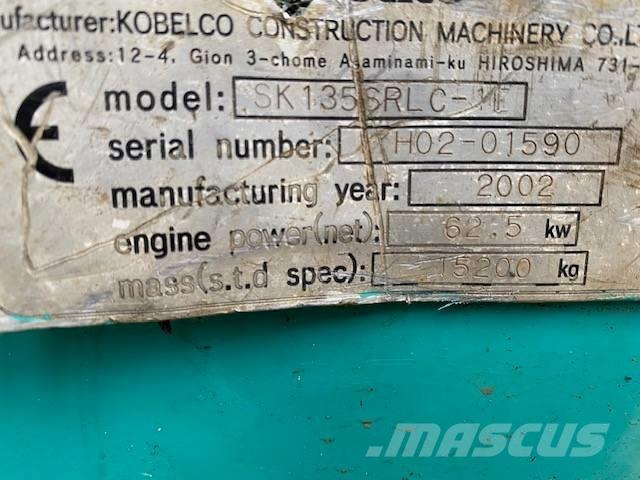 Kobelco SK 135 SR LC Roomikekskavaatorid