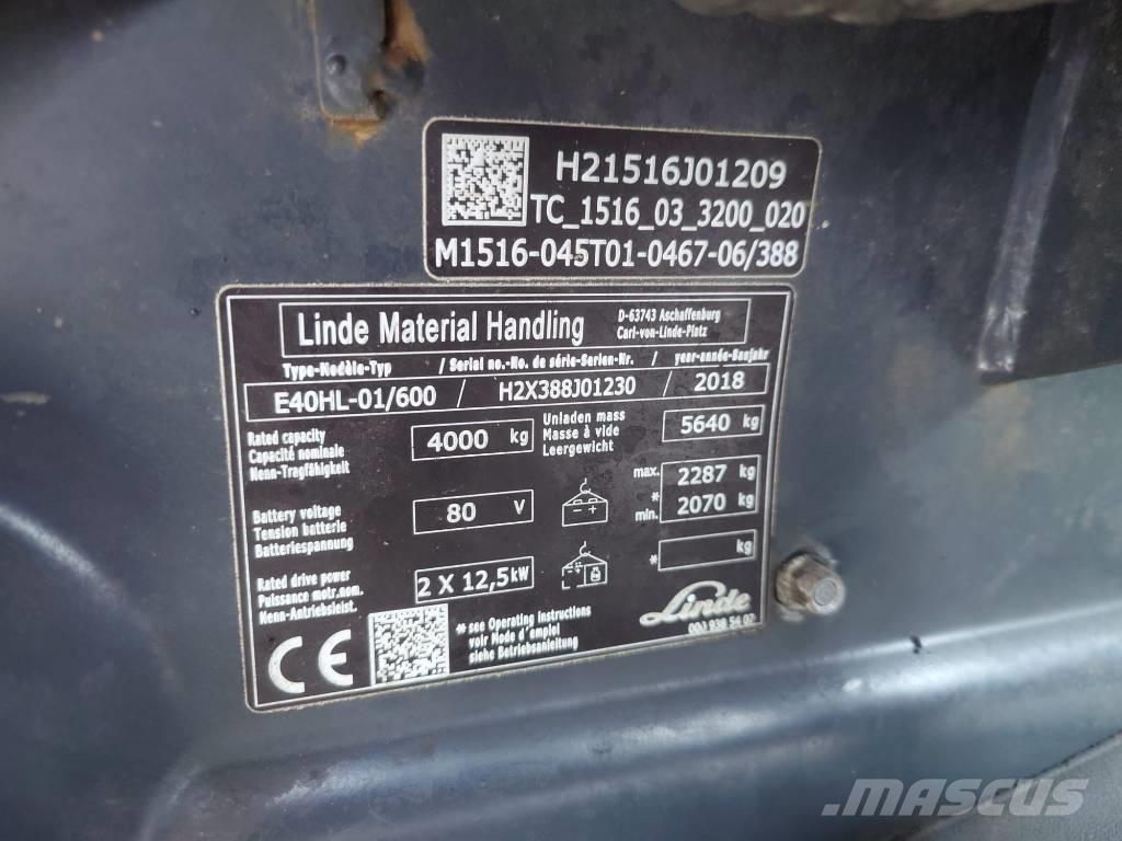 Linde E 40 Li-ION Elektritõstukid
