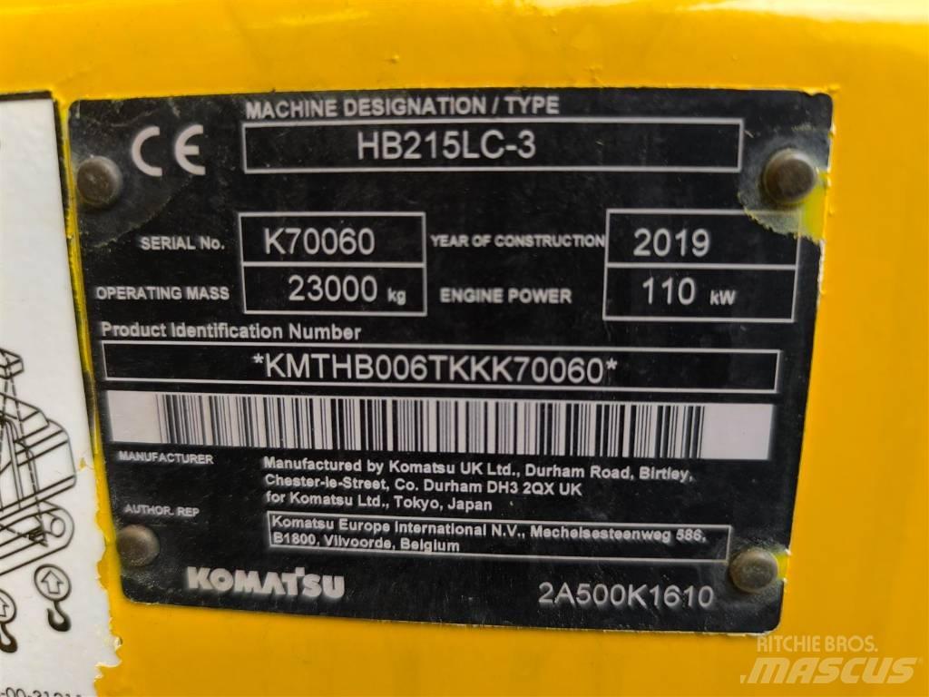 Komatsu HB 215 LC-3 Roomikekskavaatorid