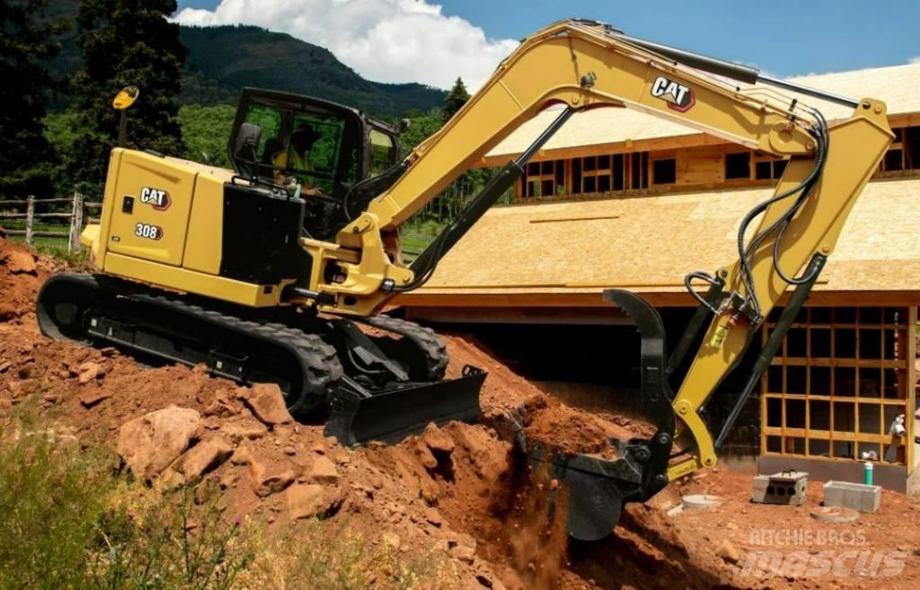 CAT 308 E CR UTHYRES Väikeekskavaatorid 7t-12t