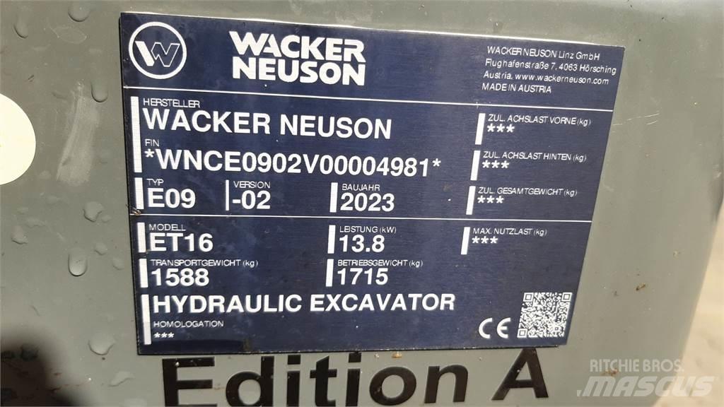 Wacker Neuson ET16 Roomikekskavaatorid