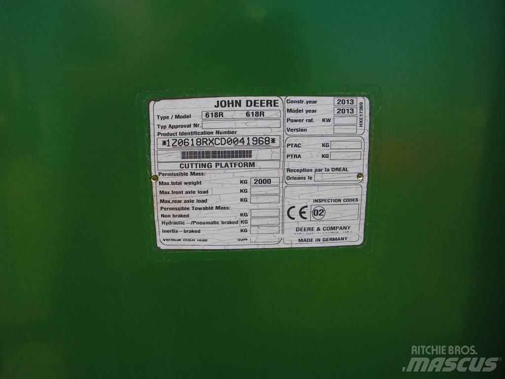 John Deere 618 R Kombainide heedrid