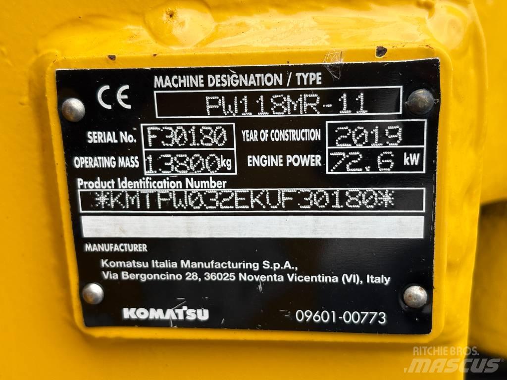 Komatsu PW118-11 Ratasekskavaatorid