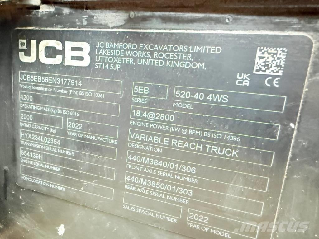 JCB 520-40 Teleskooplaadurid
