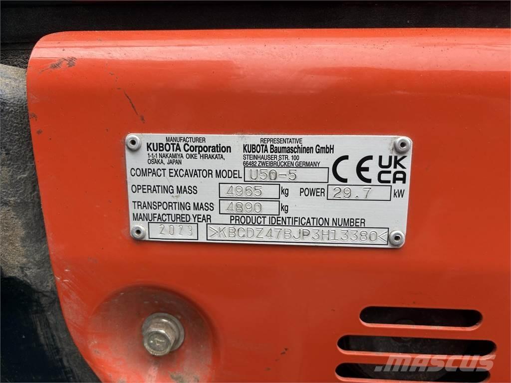 Kubota U50-5 Miniekskavaatorid < 7 t