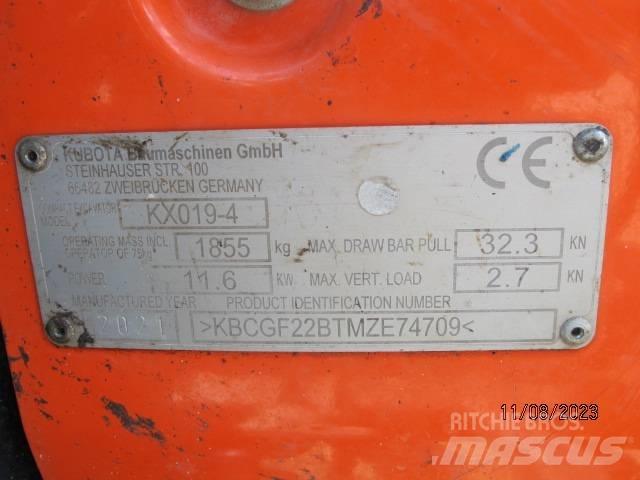 Kubota KX 019-4 Miniekskavaatorid < 7 t