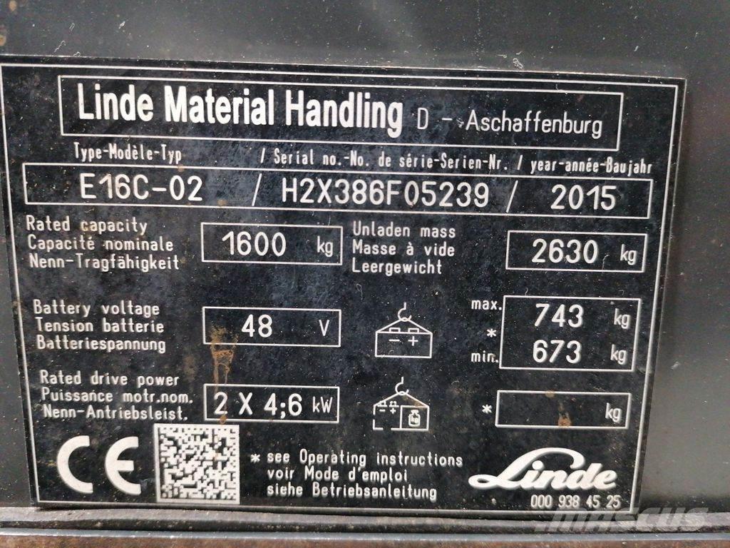 Linde E16C-02 Elektritõstukid