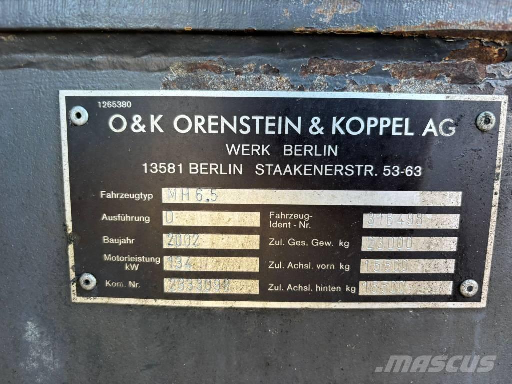 O&K MH 6.5 Materjalikäitlusmasinad