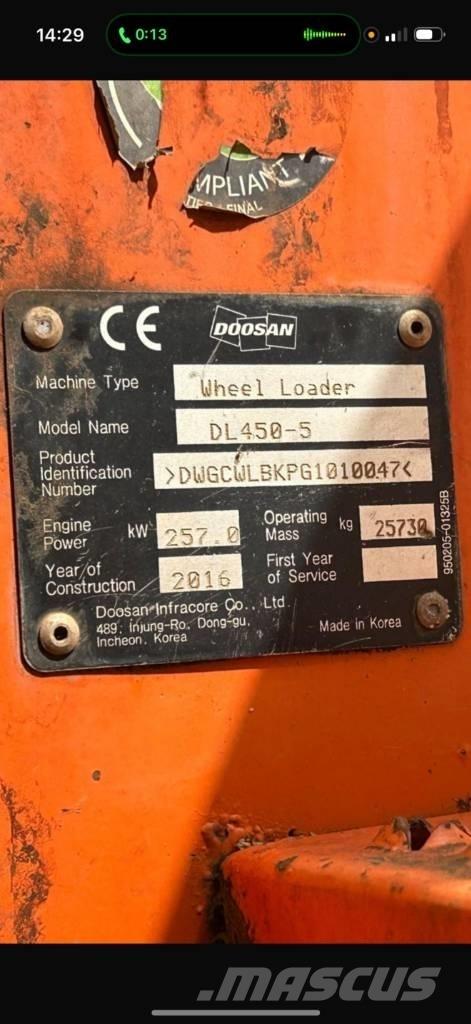 Doosan DL 450-5 Rataslaadurid
