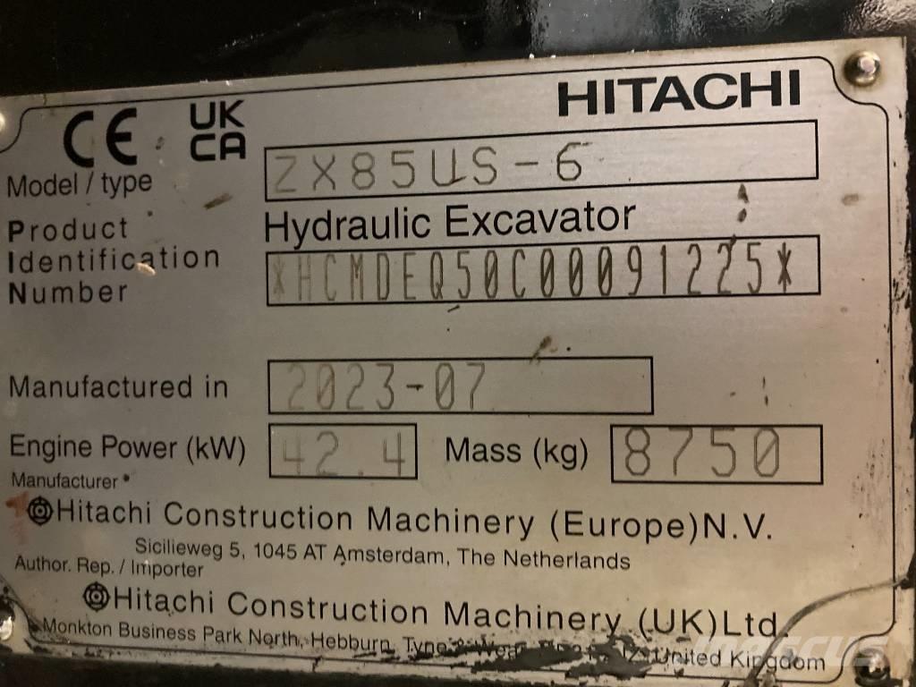 Hitachi ZX 85 US-6 Väikeekskavaatorid 7t-12t