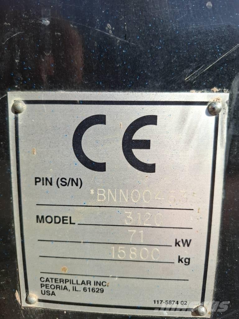 CAT 312 C Roomikekskavaatorid