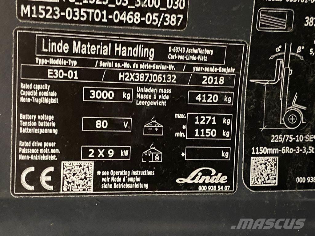 Linde E30-01 Elektritõstukid