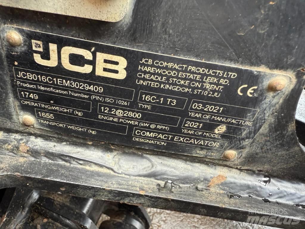 JCB 16 C-1 Miniekskavaatorid < 7 t