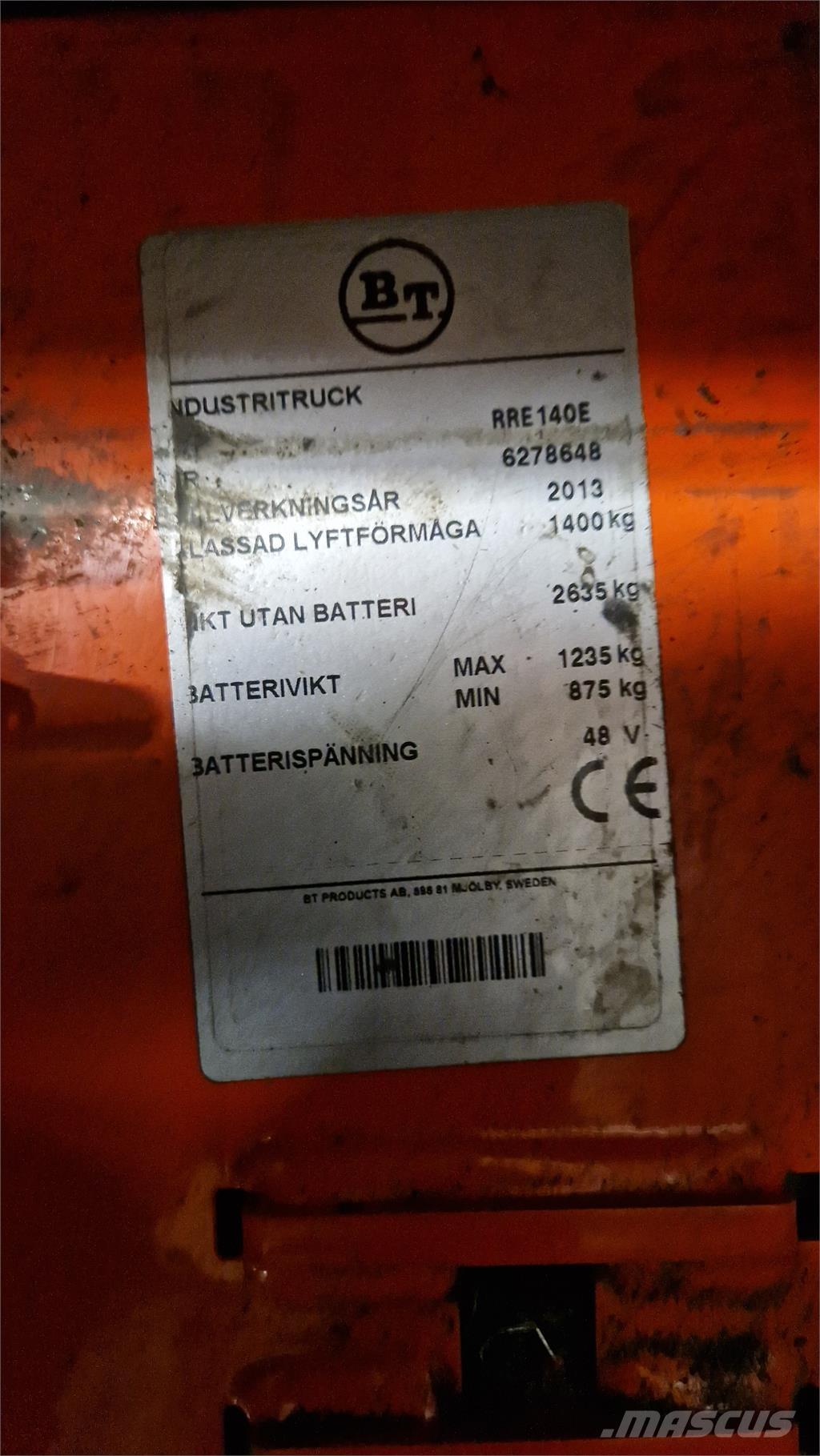 BT RRE140E Lükandmastiga tõstukid